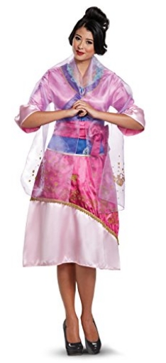 Picture of Disguise DG21425B Disney Women's Mulan Deluxe Adult Costume, Pink, Medium (EA)
