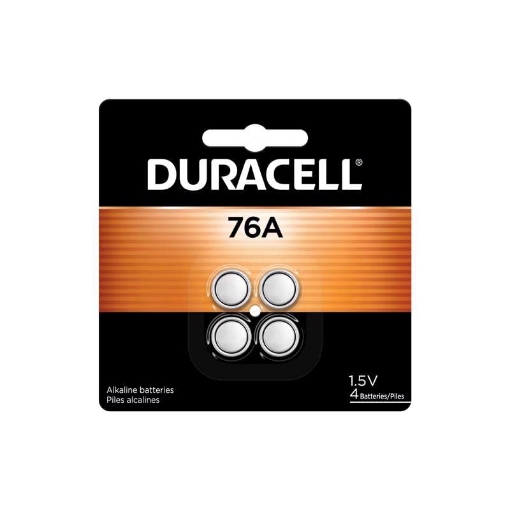 Picture of DURACELL(R) 76AB4PK DURACELL Alkaline 76A LR44 1.5 Volt Medical Battery 4 pk - Total Qty: 6; Each Pack Qty: 4; Total Items Rec: 24 (PACK-6-PK-4-EA)