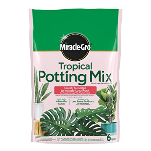 Picture of Miracle Gro 71276430 Miracle-Gro Tropical Potting Mix, 6 qt. - Growing Media for Tropical Plants Living in Indoor and Outdoor Containers (PK-8-EA)