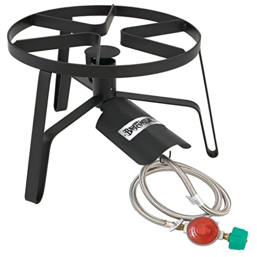 Picture of Bayou Classic SP1 Bayou Classic SP1 14-in Single Jet Cooker 14-in Cooking Surface 11.5-in Tall Frame 10-psi Adjustable Regulator w/ 48-in Stainless Braided Hose 4-in Cast Aluminum Burner (EA)