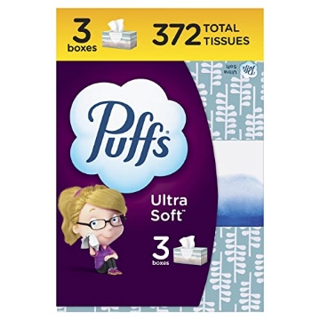 Picture of Puffs 80337302 Puffs Ultra Soft Facial Tissue - Family Boxes, 3x124 (PK-8-EA)