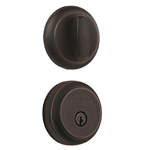 Picture of BRINKS 23061-150 BRINKS, Tuscan Bronze, Push Pull Rotate Door Locks Almarrion Single Cylinder Deadbolt, 23061-150, No Size (EA)