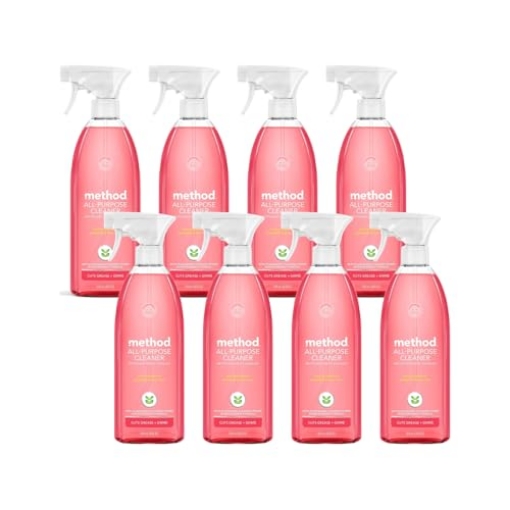 Picture of Method Products, Inc 00010 Method All-Purpose Cleaner, Pink Grapefruit, Plant-Based and Perfect for Most Counters, Tiles, Stone, and More, 28 oz spray bottle (Pack of 8) (CT-8-EA)