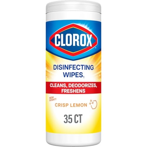Picture of CLOROX(R) CLO01594 Clorox Disinfecting Cleaning Wipes, Bleach Free, Crisp Lemon, 35 Count (Pack May Vary) (EA)