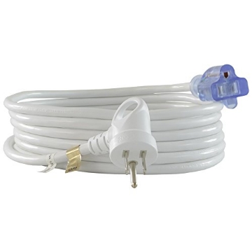 Picture of CONNTEK ISI 24161-180 Conntek 24161-180 I-Ring Extension Cord 15-Foot 16/3 White Cable With Glowing Strip U.S. I-Ring Male Plug (EA)