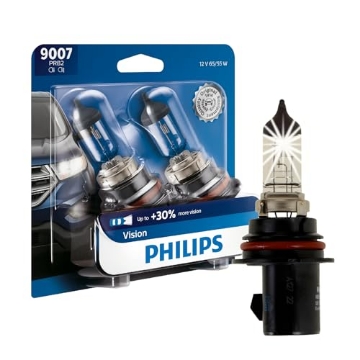 Picture of Philips Monitors 9007PRB2 Philips Automotive Lighting 9007 Vision Upgrade Automotive Replacement Headlight Bulb, Fits Select High Beam, Low Beam, or Fog Positions (Pack of 2) (EA)