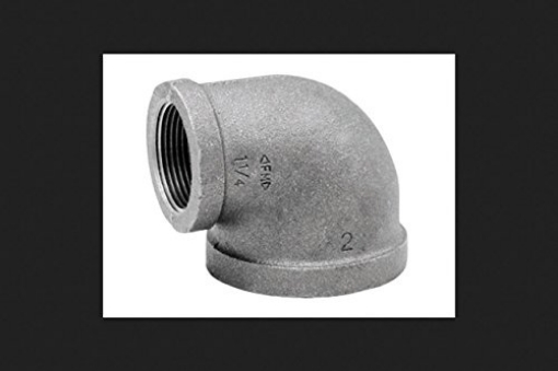 Picture of ANVIL INTERNATIONAL 8700125100 Anvil 8700125100, Malleable Iron Pipe Fitting, 90 Degree Elbow, 2" x 1-1/2" NPT Female, Black Finish (EA)