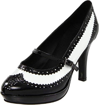 Picture of ELLIE SHOES HA69F8 Ellie Shoes Women's Flapper Pumps - Gangster Maid Costume Heels, Black White, 8 (EA)