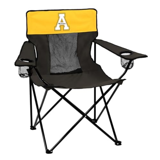 Picture of LOGO BRANDS INC 155-12E Logo Brands NCAA Iowa Hawkeyes Elite Chair, Unisex Adult Chair with Two Cup Holder, One Size, Team Color (EA)