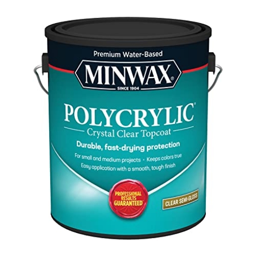 Picture of Minwax 14444000 1 gal Minwax 14444 Clear Polycrylic Water-Based Protective Finish Semi-Gloss (PK-2-EA)