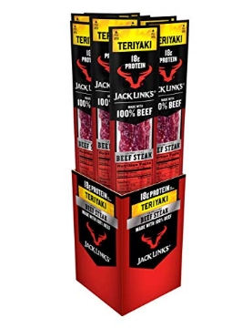 Picture of JCK 06073 Jack Link's Beef Steak, Teriyaki - Protein Snacks, Meat Snack with 18g of Protein, Made with 100% Beef, Individually Wrapped Bulk Snack Pack, Keto Friendly - 2 Oz. (12 Count) (PK-12-EA)