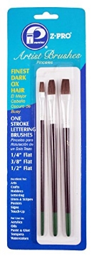 Picture of Premier Paint Roller LLC AR10106 Premier Artist Brushes Dark Ox-Hair Lettering, 3 Piece Set, AR10106 (EA)