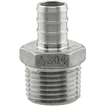 Picture of BOSHART INDUSTRIES PE-PS-MA07 3/4" PEX x 3/4" MPT Adapter - Stainless Steel (EA)