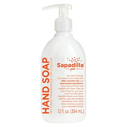 Picture of SAPADILLA 1812514 Sapadilla Grapefruit + Bergamot Biodegradable Liquid Hand Soap Pump, 12 Ounce, (Pack of 1) (PK-6-EA)