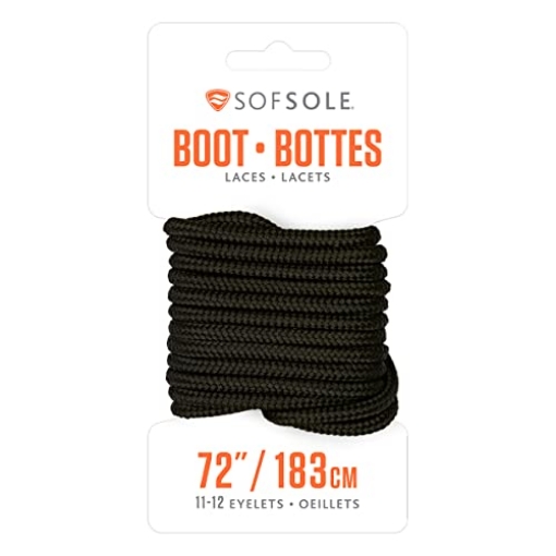 Picture of IMPLUS FOOTCARE LLC 84720 Sof Sole Boot LACE Liberty Mountain Sofsole Laces-72in-Black, Black, O/S (EA)