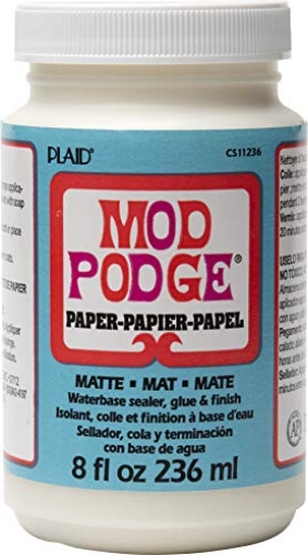 Picture of PLAID ENTERPRISES INC CS11236 Mod Podge Waterbase Sealer, Glue and Finish for Paper (8-Ounce), CS11236 Matte Finish (EA)