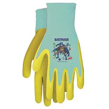 Picture of MIDWEST QUALITY GLOVES SFB100T Midwest Quality Glove Warner Bros Child's Outdoor Cotton/Rubber Gardening Gloves Black/Yellow (PK-6-EA)