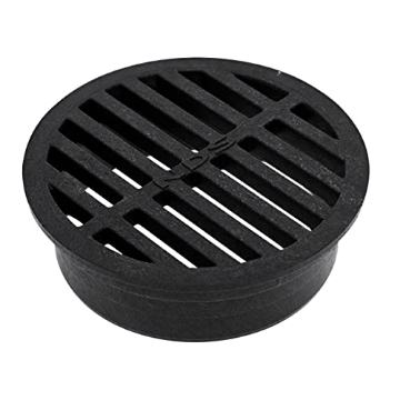 Picture of Nds 11 NDS 11, 4 in. Round Grate Drain Cover, Connects to 4 Inch Drain Pipes & Fittings, for Small Lawns, Landscaping and Patios, Black Plastic (EA)