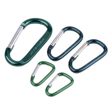 Picture of COGHLAN S LTD 2513 Coghlan's Multi-Pack Carabiners - 5-Pack Aluminum Clip Hooks (2 x 4mm, 2 x 6mm, 1 x 8mm) for Camping, Hiking, and Outdoor Gear - Lightweight & Durable Carabiners for Keychains, Backpacks, and Tools (EA)