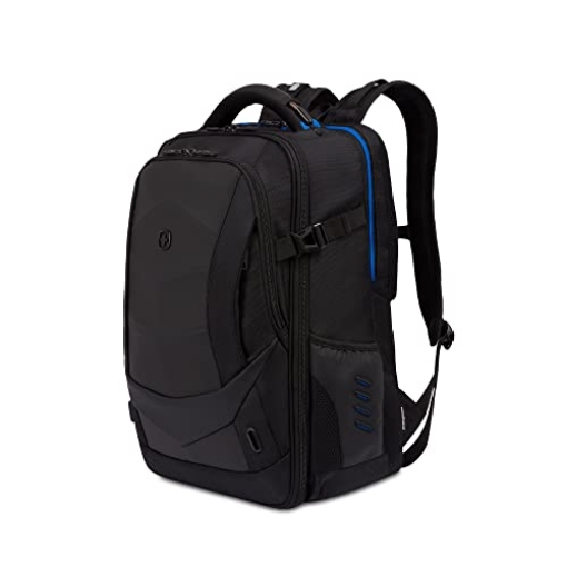 Picture of WENGER BY GROUP III 8120203410 SwissGear Gaming Laptop Backpack with Charger Port (USB), Blue/Black (EA)