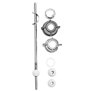 Picture of EASYPOPUP PF0904 PF WaterWorks PF0904 Pop-Up Drain Repair Kit - Threaded Adjustable Center Pivot/Ball Rod with 3 Nuts, Gasket, 3 Sizes of Balls, No Pull Rod/Linkage, Chrome (EA)