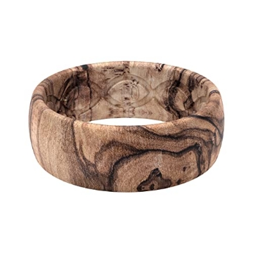 Picture of GROOVEVENTURES LLC R8-006-10 Groove Life Nomad Burled Walnut Silicone Ring Breathable Rubber Wedding Rings for Men, Lifetime Coverage, Unique Design, Comfort Fit Ring - Size 10 (EA)