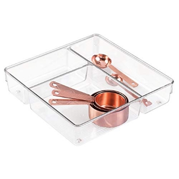 Picture of IDESIGN 70031 InterDesign Linus Kitchen Drawer Organizer for Silverware, Spatulas, Gadgets - 9" x 9" x 2", Clear (EA)