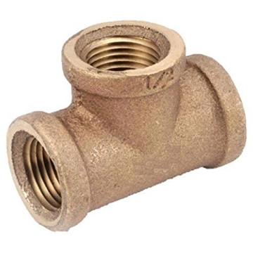 Picture of Andersen 738101-04 Anderson Metals 738101-04 1/4-Inch Low Lead Tee, Brass (EA)