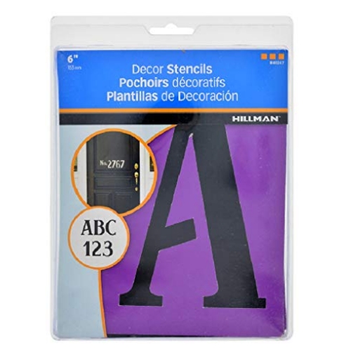 Picture of HILLMAN 840247 Hillman 840247 Decorative Stencils Serif 4-Inch (EA)