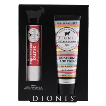 Picture of Creative Nail Design C33763-2 Dionis Goat Milk Skincare Blood Orange Scented Hand Cream & Lip Balm Set (1 oz and .28 oz) - Safe For Sensitive Skin, Soothes Chapped Lips and Dry Skin, Cruelty-free and Paraben-free (PK-12-EA)