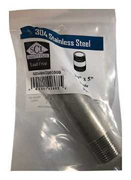 Picture of SMITH-COOPER 4632101480 Smith Cooper Nipple SS 3/4" X5 (EA)