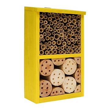 Picture of NATURES WAY BIRD PRODUCTS LLC PWH5 Nature's Way Bird Products PWH5 Large Yellow Bee House (PK-4-EA)