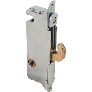 Picture of Prime E 2014 Slide-Co 15410-F Mortise Lock - Adjustable, Spring-Loaded Hook Latch Projection for Sliding Patio Doors Constructed of Wood, Aluminum and Vinyl, 3-11/16 In., 45 Degree Keyway, Round Face (Single Pack) (EA)