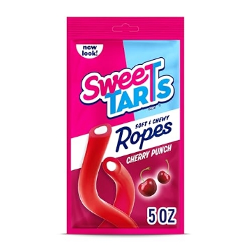 Picture of SWEETTARTS 631496 SweeTARTS Ropes, Candy, Cherry Punch, Soft and Chewy, 5 oz (PK-12-EA)