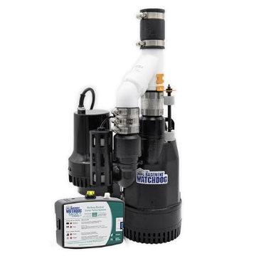 Picture of GLENTRONICS INC CITS-50 The Basement Watchdog Big Combo CONNECT Preassembled Primary & Battery Backup Sump Pump System - WiFi-Capable w/Add-on Module (CITS-50) (EA)