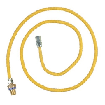 Picture of Eastman Kodak Company 10YE51V072B BrassCraft CSSL45R-72 P Safety PLUS Gas Appliance Connector with 3/8" OD EFV and 1/2" MIP x 1/2" FIP x 72" (EA)