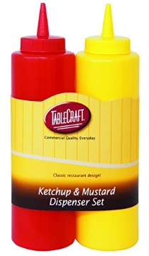 Picture of TABLECRAFT PRODUCTS COMPANY INC 112KM TableCraft Nostalgia 2-Piece Ketchup and Mustard Dispenser Set, 12-Ounce, Red/Yellow (EA)
