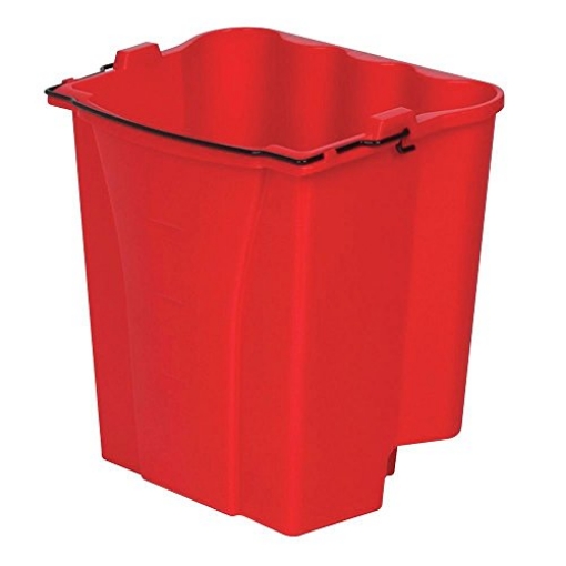 Picture of RUBBERMAID COMMERCIAL 2064907 Rubbermaid 18 qt Red Plastic Dirty Water Bucket for 35 qt WaveBrake Mop Bucket (PK-6-EA)