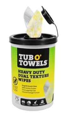 Picture of FEDPRO INC TW75-DT Tub O’ Towels TW75 Heavy-Duty 10" x 12" Size Multi-Surface Cleaning Wipes, Dual Texture, 75 Count Per Canister (EA)