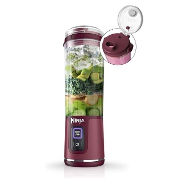 Picture of Ninja Star Games BC151CR Ninja BC151CR Blast Portable Blender, Cordless, 18oz. Vessel, Personal Blender-for Shakes & Smoothies, BPA Free, Leakproof-Lid & Sip Spout, USB-C Rechargeable, Dishwasher Safe Parts, Cranberry Red (EA)