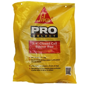 Picture of SIKA CORP 108130 SIKA Closed Cell Foam Backer Rod, Gray, 3/4" Diameter x 20' Long, Water-Resistant Joint Filler for Sealant Application, Flexible and Durable for Cracks and Joints (PK-6-EA)