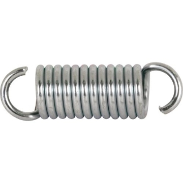 Picture of Prime SP 9613 Prime-Line SP 9613 Extension Spring, Spring Steel Construction, Nickel-Plated Finish, 0.080 GA x 1/2 In. x 1-5/8 In., Single Loop Open, (2 Pack) (EA)