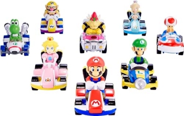 Picture of Hot Wheels GBG25 Hot Wheels Mattel Mario Kart Characters and Karts as 1:64 Die-Cast Cars (PK-8-EA)