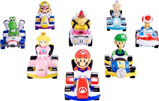 Picture of Hot Wheels GBG25 Hot Wheels Mattel Mario Kart Characters and Karts as 1:64 Die-Cast Cars (PK-8-EA)