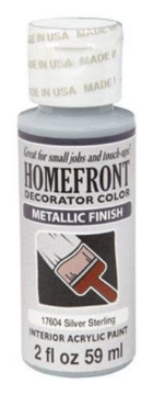 Picture of HOMEFRONT 17604 Homefront Paint Acrylic Interior Metallic Silver 2 Oz (PK-3-EA)