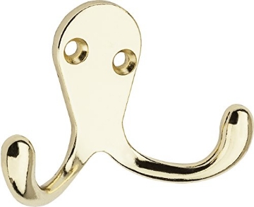 Picture of National/Spectrum Brands N199-224 National Hardware N199-224 V163 Double Clothes Hooks in Brass, 2 pack (EA)