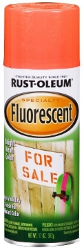 Picture of Rustoleum 1955830 11 Oz Fluorescent Red-Orange Spray Paint [Set of 6] (PK-6-EA)