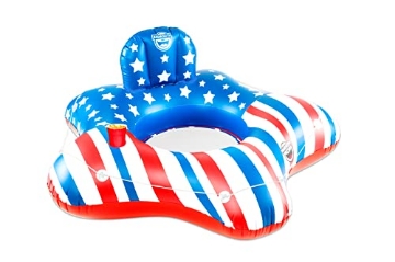 Picture of BML REC LLC 22-BRR-4145 BigMouth Inc America River Tube, Inflatable Chair Float with Drink Holder, Water Toy for 4th of July - Two Seater (EA)
