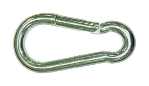 Picture of Baron 2450-316 Baron 3/16 in. Dia. x 2 in. L Zinc-Plated Steel Spring Snap 100 lb. (PK-10-EA)