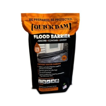 Picture of QUICK QUALITY CABINETS QD65-1 Quick Dam QD65-1 Water-Activated Flood Barrier-5 Feet-1/Pack, 5-ft, Black (EA)